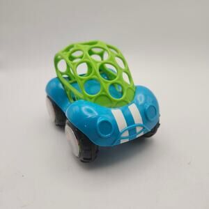 Bright Starts Oball Rattle & Roll Baby Car Blue Green Easy-Grip Toddler Toy Gift